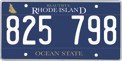 RI license plate 825798