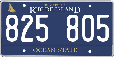 RI license plate 825805
