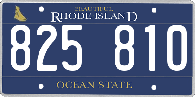 RI license plate 825810