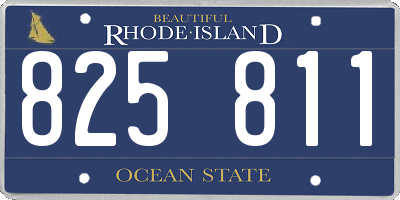 RI license plate 825811
