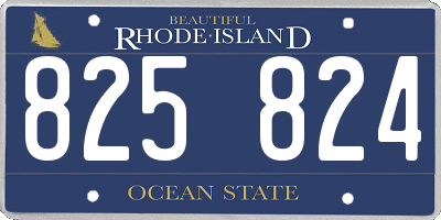 RI license plate 825824