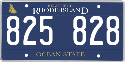 RI license plate 825828