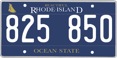 RI license plate 825850