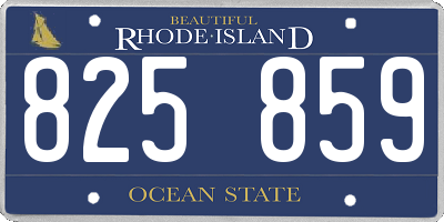 RI license plate 825859