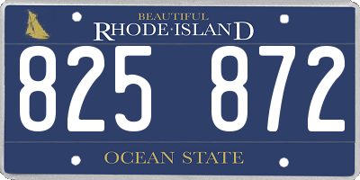 RI license plate 825872