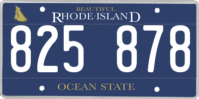 RI license plate 825878