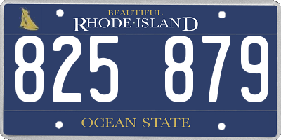 RI license plate 825879