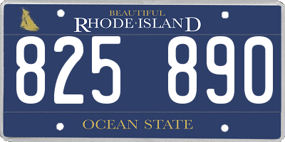 RI license plate 825890