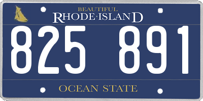 RI license plate 825891