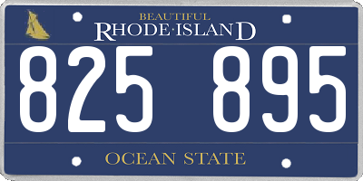 RI license plate 825895