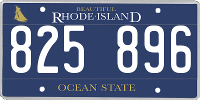RI license plate 825896