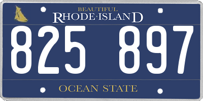 RI license plate 825897