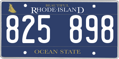 RI license plate 825898