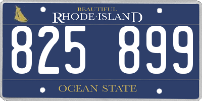 RI license plate 825899