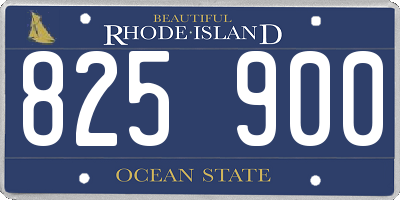 RI license plate 825900