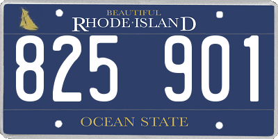 RI license plate 825901