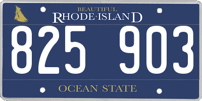 RI license plate 825903