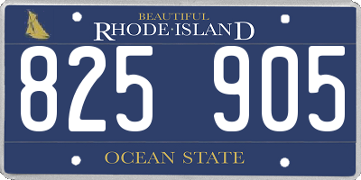 RI license plate 825905