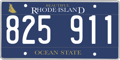 RI license plate 825911