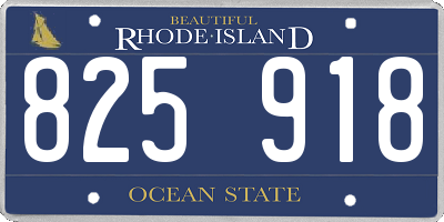 RI license plate 825918