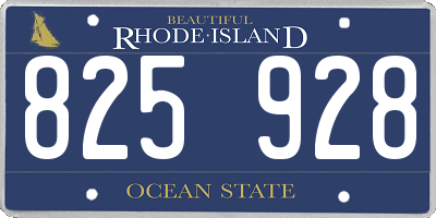 RI license plate 825928