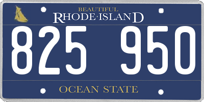 RI license plate 825950