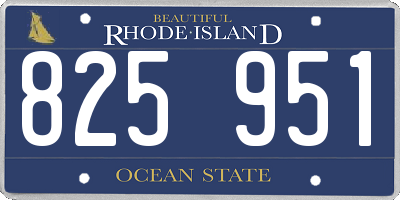 RI license plate 825951