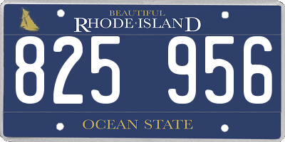 RI license plate 825956