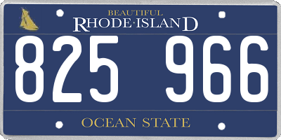RI license plate 825966