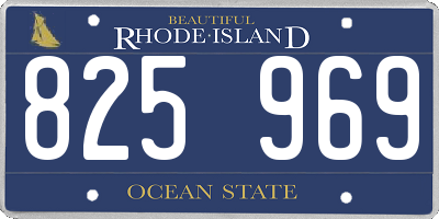 RI license plate 825969