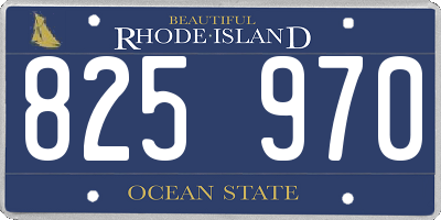 RI license plate 825970