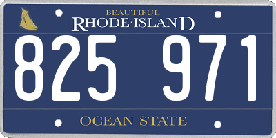 RI license plate 825971