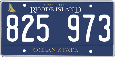 RI license plate 825973