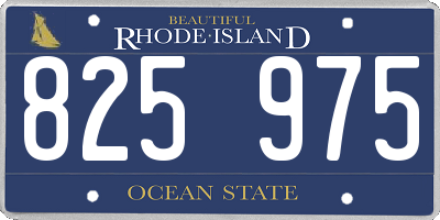 RI license plate 825975