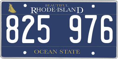 RI license plate 825976