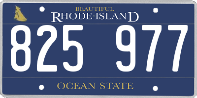 RI license plate 825977