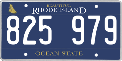 RI license plate 825979