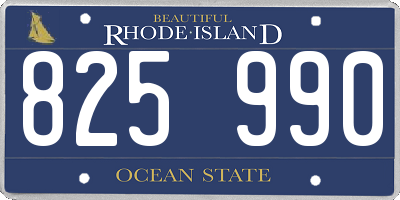 RI license plate 825990