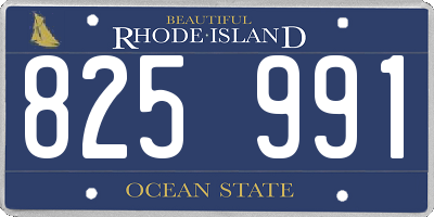 RI license plate 825991