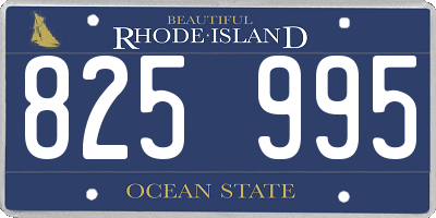 RI license plate 825995