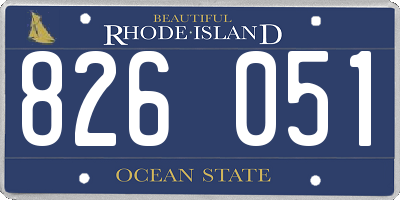 RI license plate 826051