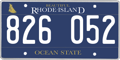 RI license plate 826052