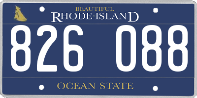 RI license plate 826088