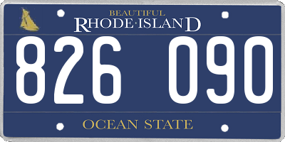 RI license plate 826090