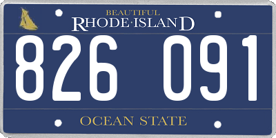 RI license plate 826091