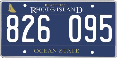RI license plate 826095