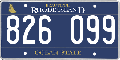 RI license plate 826099