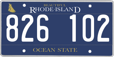 RI license plate 826102