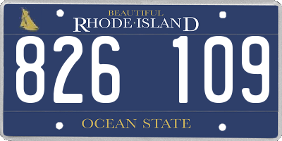 RI license plate 826109