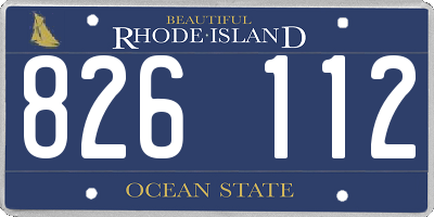 RI license plate 826112